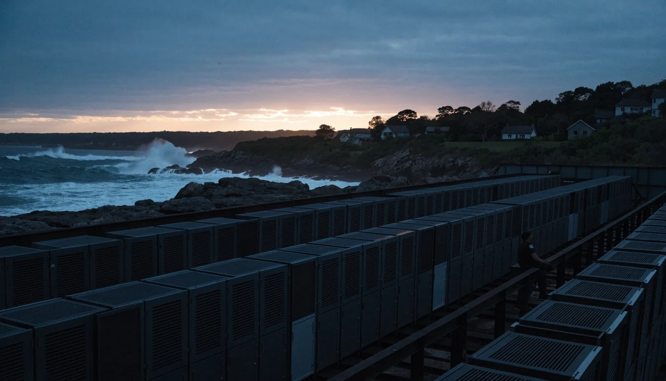Offshore server farm opposite Australian coast